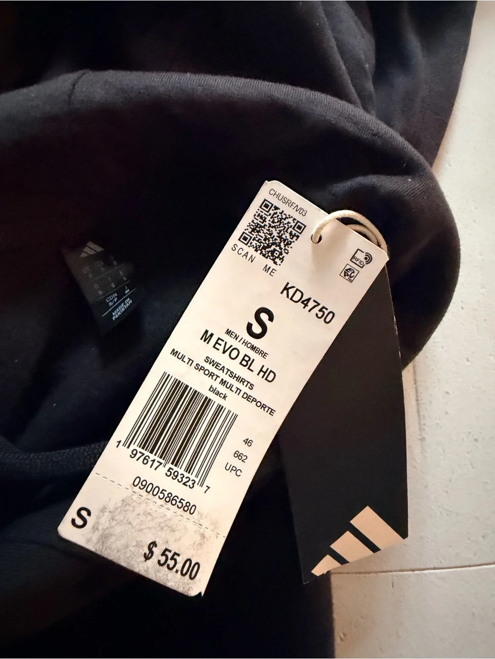 Adidas Men's Size Small Evo Pullover Hoodie. Black/Red. New with Tags